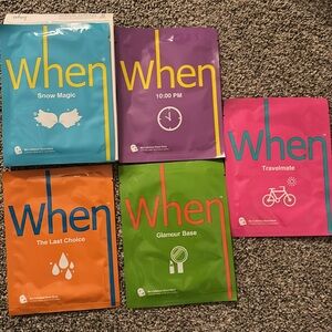 5-pc When® Special Package bio-cellulose sheet masks, new in box